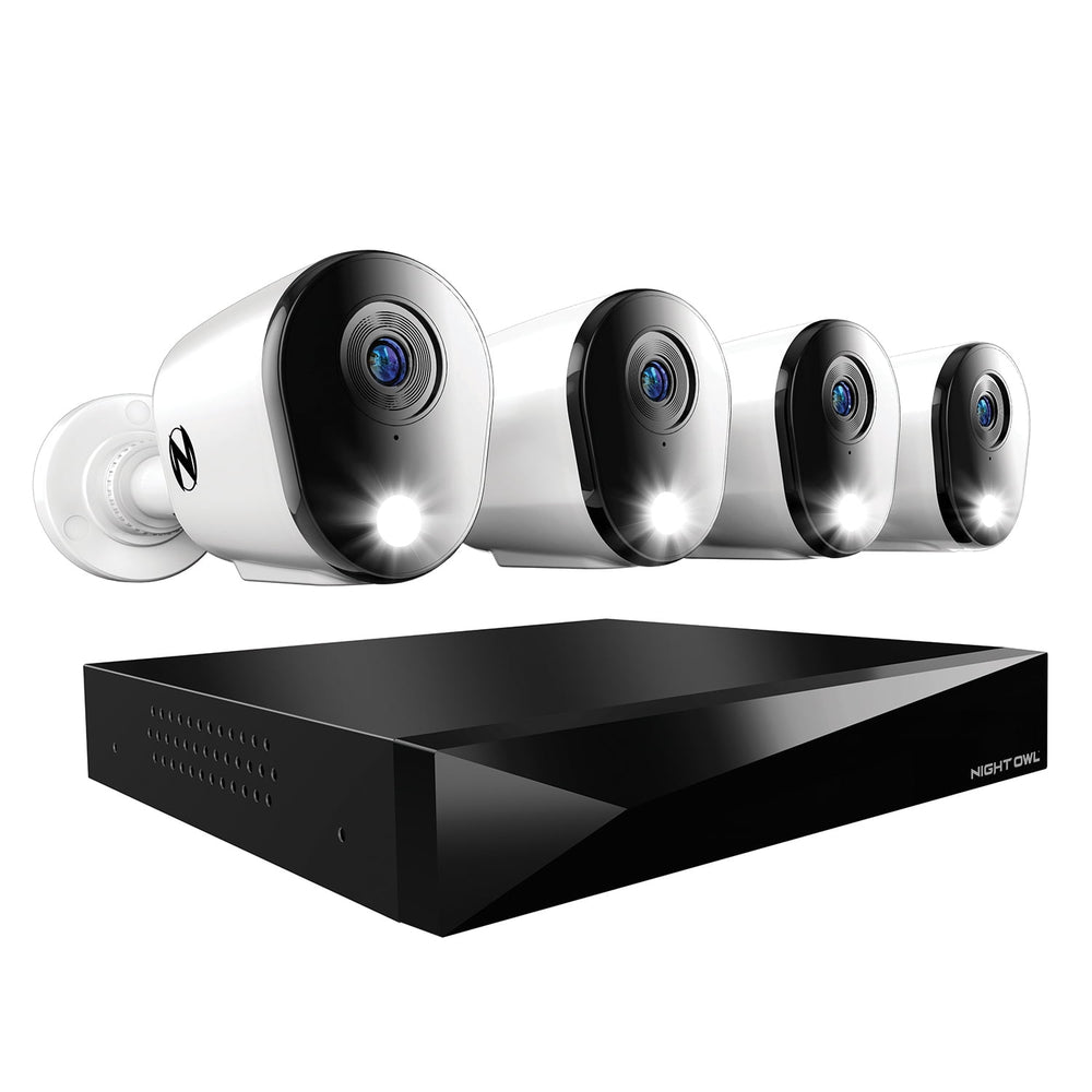 ® 2-Way Audio 12 Channel DVR Security System with 1TB Hard Drive and 4 Wired 1080P Deterrence Cameras