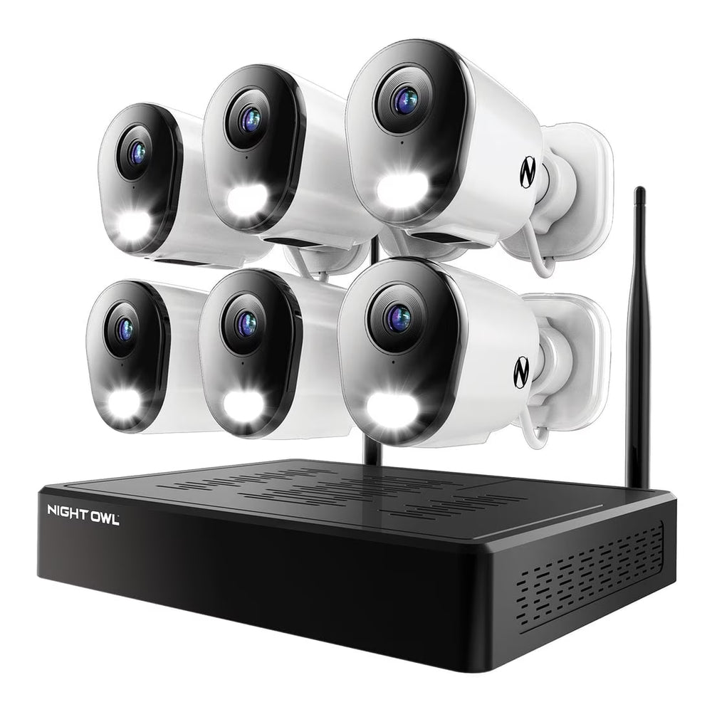 10 Channel 4K Resolution 1TB Wi-Fi NVR Security System and 6 Wi-Fi IP 4K Cameras