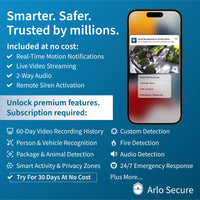 AVD4001100NAS - - Smart Wi-Fi Battery Operated/Wired - White - Video Doorbell 2K (2Nd Generation) Camera