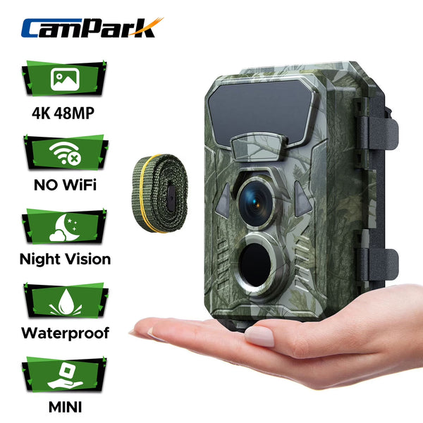 Trail Camera 4K 42MP Game Deer Cameras with Night Vision 120° Angle Lens Infrared Sensors Motion Activated Waterproof 2.4" LCD Trail Cam for Hunting Wildlife Monitoring Home Security