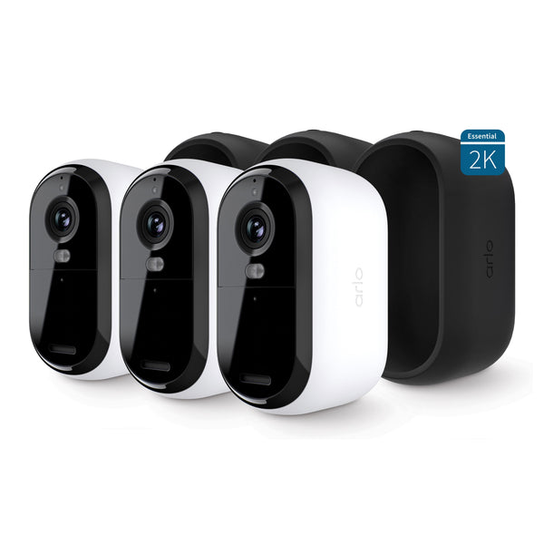 Outdoor Camera 2K  - Wireless Security Surveillance Camera - 3 Cam - White