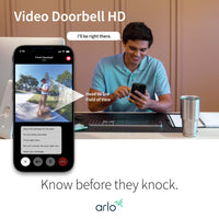 Video Doorbell HD (2Nd Gen) - 1080P Battery/Wired Doorbell & Security Camera, Google Home & Alexa Compatible - White