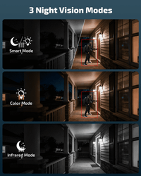 3MP Wireless Security Camera System, 6 Cameras Wifi Indoor Outdoor, AI Detection, No Subscription