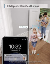 Security Indoor Cam E220 2-Cam Kit, 2K Security Indoor Camera Pan & Tilt, Plug-In Camera with Wi-Fi, Human & Pet AI, Voice Assistant Compatibility, Motion Tracking, Homebase 3 Compatible