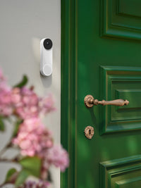 Google Nest Doorbell installed on door